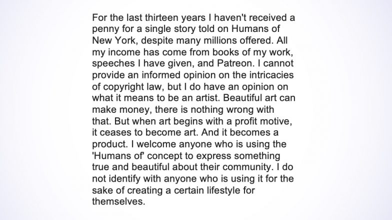 Humans of New York Releases Statement Amid Legal Battle Between Humans of Bombay and People of India, Says Art Becomes Product When Begins With 'Profit Motive'