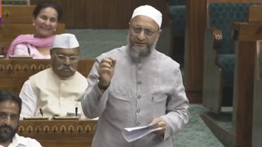 Women’s Reservation Bill: AIMIM MP Asaduddin Owaisi Opposes Legislation Seeking Quota for Women Citing No Amendments for OBC and Muslim Women (Watch Video)