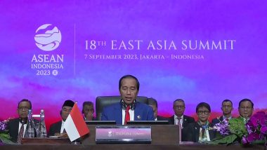 East Asia Summit 2023: Indonesia President Joko Widodo Thanks Leaders To Strengthen Cooperation As 18th East Asia Summit Begins in Jakarta