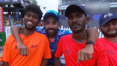 Mohammed Siraj Shows Nice Gesture As the Ace Indian Pacer Poses With Ground Staff Ahead of IND vs SL Asia Cup 2023 Final (See Pic)