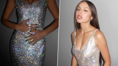 Olivia Rodrigo Spells Glam in Shimmery Neck-Plunging Backless Dress (See Pics)