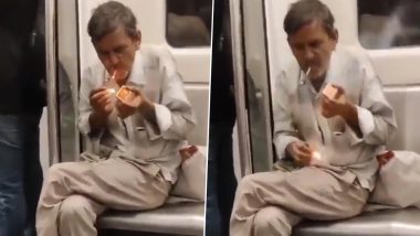 Smoking Inside Delhi Metro: Viral Video Shows Man Lighting, Smoking Beedi in Train, Netizens Furious