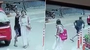 Mobile Snatching Caught on Camera: Thief Snatches Woman's Phone in Noida&rsquo;s Sector 34, Police Initiates Action After Video Surface Online