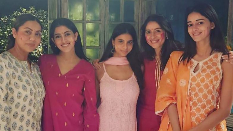 Ananya Pandey, Navya Nanda, Suhana Khan Celebrate Ganesh Chaturthi With Parents Bhavana Pandey-Chunky Panday and Gauri Khan (View Pics)