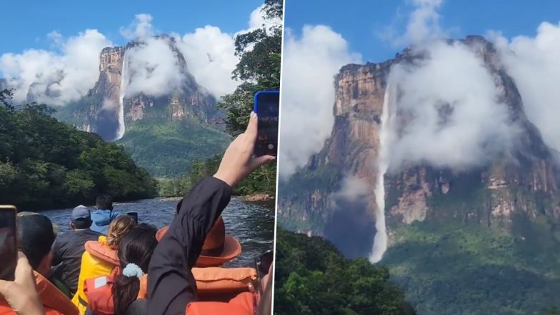 Angel Falls Venezuela Video: World's Tallest Uninterrupted Waterfall is 979 Metres in Height, Mesmerising Visual Goes Viral