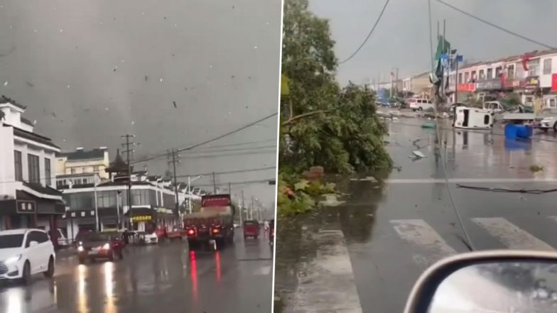 China Tornado Videos: Deadly Tornado Strikes Jiangsu Province, Leaving 10 Dead and Widespread Damage