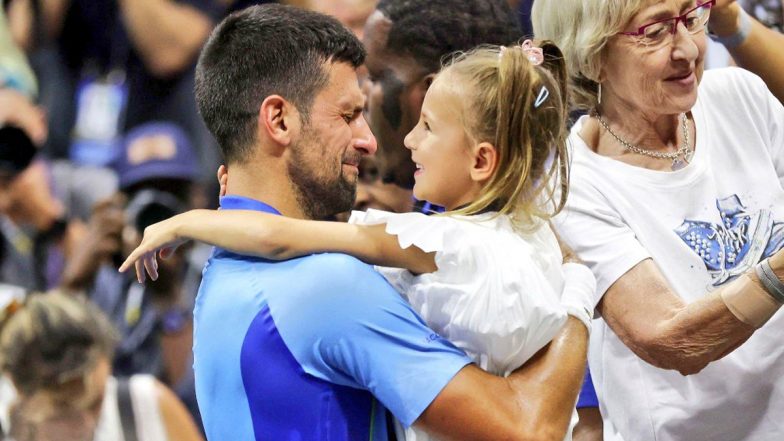 Novak Djokovic Shares Emotional Moment With His Daughter After Clinching Historic 24th Grand Slam Title in US Open 2023 (Watch Video)