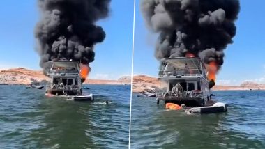 Lake Powel Boat Fire Video: 29 People, Including Infant, Jump into Lake to Escape Houseboat Fire