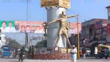 Uttar Pradesh: Golden Spear Stolen From Athlete Neeraj Chopra's Statue In Meerut, Video Surfaces