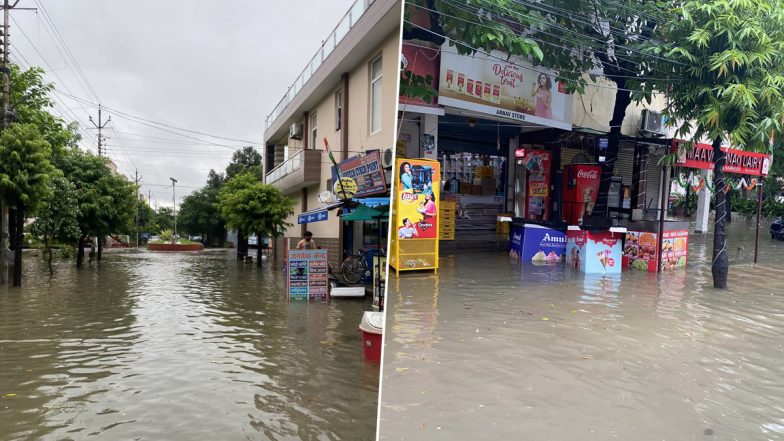 Lucknow Rains Photos and Videos: Overnight Rainfall Causes Waterlogging in Several Areas, DM Issues Warning; Holiday Declared in Schools and Colleges