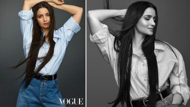 Alia Bhatt Looks Glam in Blue Striped Shirt and Denim, Actor Shares Stylish Snaps From Latest Magazine Photoshoot