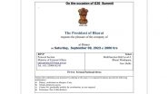 India To Be Renamed as Bharat? Presidential Invite for G20 Dinner With 'President of Bharat' Instead of 'President of India' Written on It Goes Viral