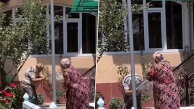 Elderly Couple Have a Cute Water Fight While Watering Plants, Wholesome Video Goes Viral