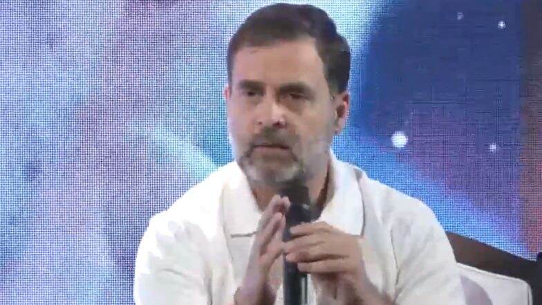 Rahul Gandhi Predicts Congress's Likely Performance in Rajasthan, Telangana, Chhattisgarh and Madhya Pradesh Assembly Elections (Watch Video)