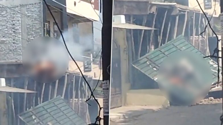 Man Electrocuted to Death in UP Video: Labourer Dies of Electric Shock While Working on Construction Site in Kanpur, Disturbing Visuals Surface