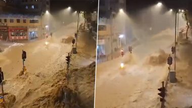 Hong Kong Receives Heaviest Rainfall in Over 140 Years, Floodwater Overwhelms Roads, Malls and Metro Stations (Watch Videos)