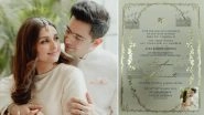 Parineeti Chopra and Raghav Chadha&rsquo;s Wedding Reception To Take Place on September 30