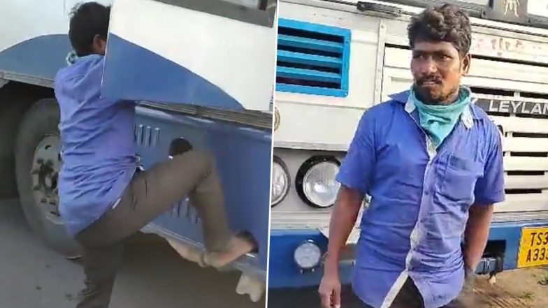 Telangana: Man Posing as TSRTC Driver Steals Government Bus, Charges Fare From Passengers and Abandons Vehicle Midway in Siddipet, Arrested (Watch Video)