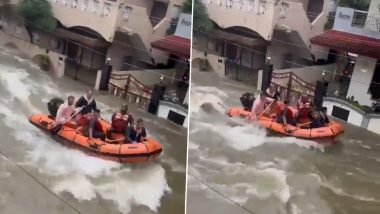 Nagpur Flood Fury: Elderly Woman Dead, 350 Evacuated As Nagpur Turns Into ‘Lake City’ After Heavy Rains, Massive Rescue Operation Underway (Watch Videos)