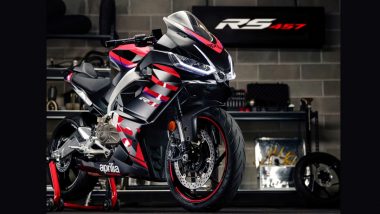 Aprilia RS 457 Revealed: Italian Motorcycle Manufacturer Unveils New Bike Ahead of Launch, Know Design, Engine, Performance Details Here
