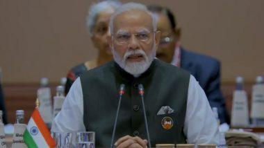 G20 Summit 2023: India's G20 Presidency is Symbol of 'Sabka Saath and Inclusivity', Says PM Narendra Modi as First Session of Summit Begins (Watch Video)