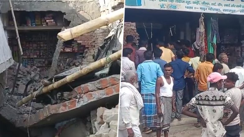 'Mysterious' Blast Destroys Residential Houses in Uttar Pradesh's Sitapur, Probe Launched (Watch Videos)