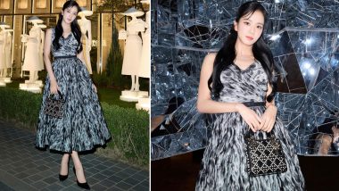 BLACKPINK's Jisoo Spells Glam in Black and Grey Chic Dress at an Event in Seoul (See Pics)