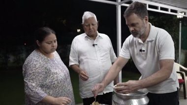 Rahul Gandhi Makes Champaran Mutton Video: Congress Leader Shares Clip of Preparing Popular Dish With RJD Supremo Lalu Yadav