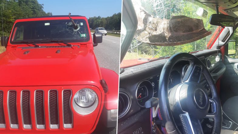 Metal Rod Pierces Through Car Windshield in Freak Accident in US, Scary Pics Surface