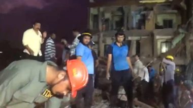 Thane Building Collapse: Man Killed, Woman Injured After Three-Storey Structure Collapses in Dombivali (Watch Video)