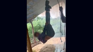 Telangana Shocker: Dalit Man Hung Upside Down in Mancherial District, Beaten Up on Suspicion of Stealing Goat and Iron Pipe; Four Arrested (See Pics)