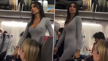 'Instagram Famous' Woman in Bodysuit Kicked Off American Airlines Flight; Viral Videos Show Her Hurling Abuses to Other Flyers