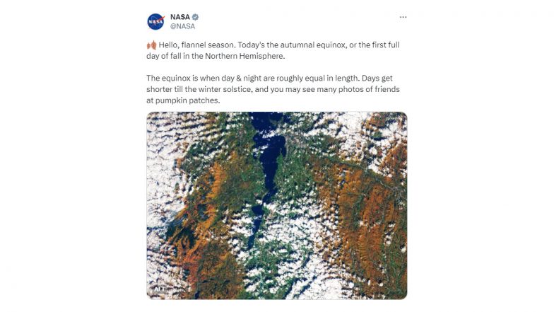 First Day of Fall 2023 Image: NASA Shares Beautiful Throwback Pic of New York's Adirondack Mountains On the First Day of Autumn