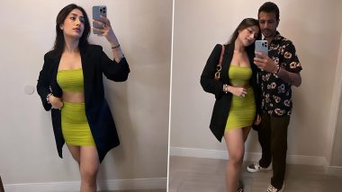 Dhanashree Verma Looks Fab in Green Tube Top and Mini Skirt, Influencer Poses With Cricketer-Husband Yuzvendra Chahal in Latest Pics