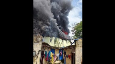 Pune Fire: Massive Blaze Erupts at Factory in Dhayani Area (Watch Video)