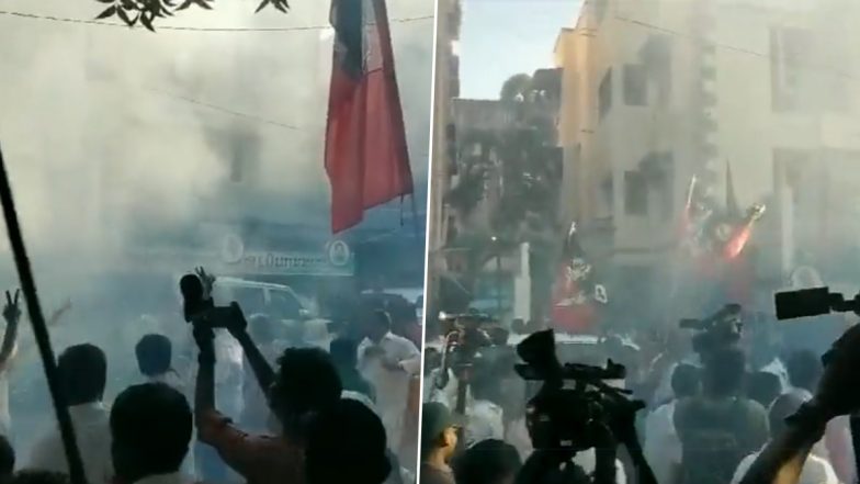 AIADMK-BJP Alliance Ends: AIADMK Workers Burst Firecrackers in Chennai After Party Snaps Ties With BJP and NDA (Watch Video)