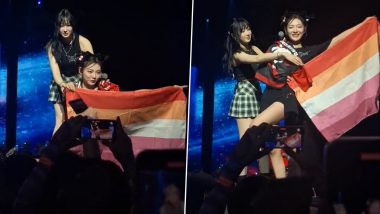 Aespa’s Ningning Takes Lesbian Pride Flag From a Fan and Poses With It During Concert (Watch Video)