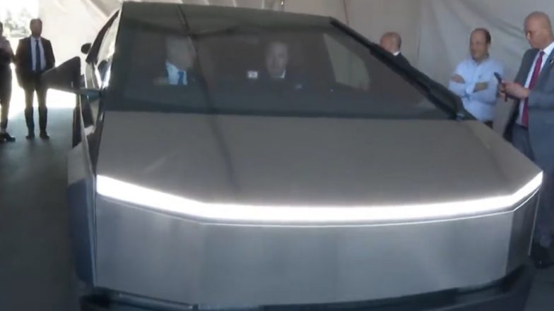 Elon Musk Takes Israel PM Benjamin Netanyahu for Ride in Tesla Cybertruck (See Pic and Videos)