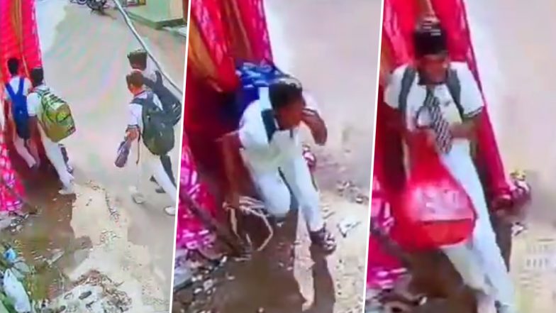 Hyderabad Shocker: School Students Steal Laddu From Ganesh Pandal, Four Including Two Minors Arrested as CCTV Video Surfaces