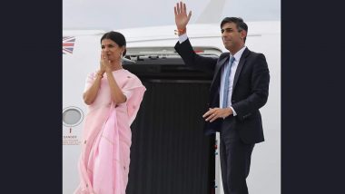 G20 Summit 2023: UK First Lady Akshata Murty Sports a Traditional Saree as She Bids Adieu to India (See Pic)