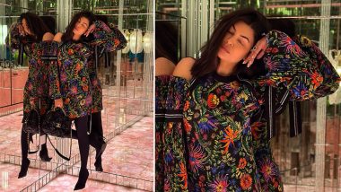 Sushmita Sen Looks Gorgeous in Floral Mini Dress Paired With Black Stockings (See Pic)
