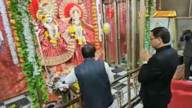 Uttarakhand CM Pushkar Singh Dhami Offers Prayers at Shree Geeta Bhawan Temple in Birmingham (Watch Video)