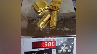 India News | Mumbai: Customs Seize 24-carat Crude Gold Weighing 1.3 Kg