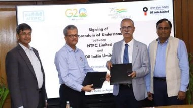 Business News | NTPC, OIL Come Together to Collaborate in Renewable Energy Space