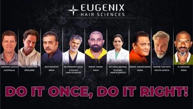 Business News | Cricket Titans Ravi Shashtri, Mohammed Shami, Azharuddin and Nick Crompton Trust Eugenix Hair Sciences for Hair Restoration