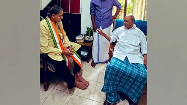 India News | Congress MP Shashi Tharoor Meets Senior Leader AK Antony in Kerala's Thiruvananthapuram