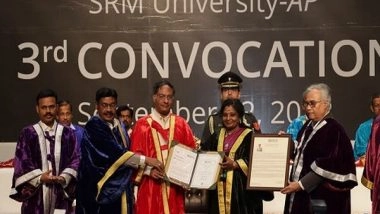 Business News | Governor of Telangana Felicitates Graduates at the 3rd Convocation Ceremony of SRM University-AP