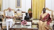 India News | PM Modi Calls on President Murmu, Hails Success of India&rsquo;s Chandrayaan-3 Mission