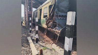 India News |  EMU Train Derail at Delhi's Bhairon Marg, Passengers Safe