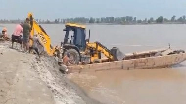 India News | Punjab: JCB Safely Retrieved After Being Left Stranded for Two Months Due to Floods